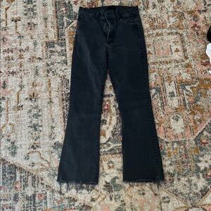 MOTHER Black Flare Jeans